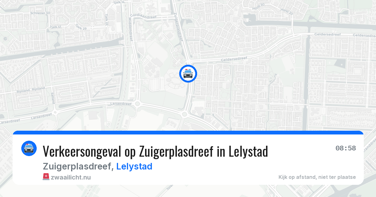 Verkeersongeval op Zuigerplasdreef in Lelystad — 8 mei 2026