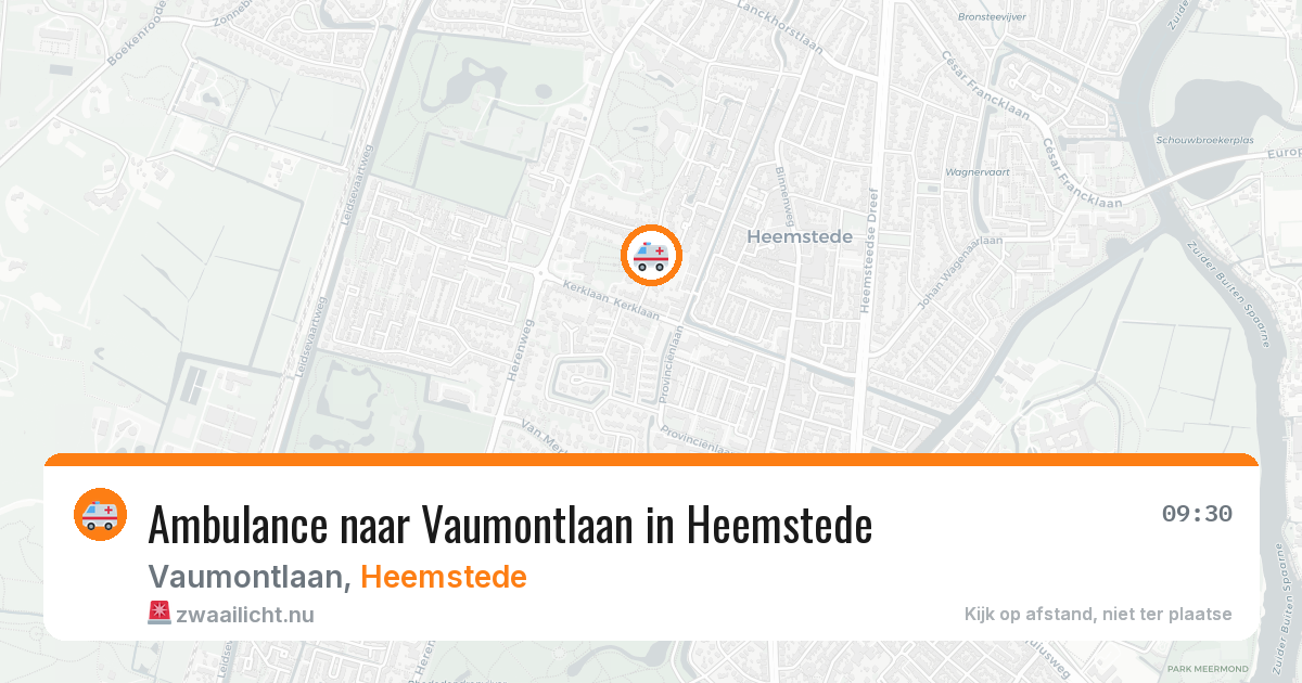 Ambulance naar Vaumontlaan in Heemstede — 27 jul 2026