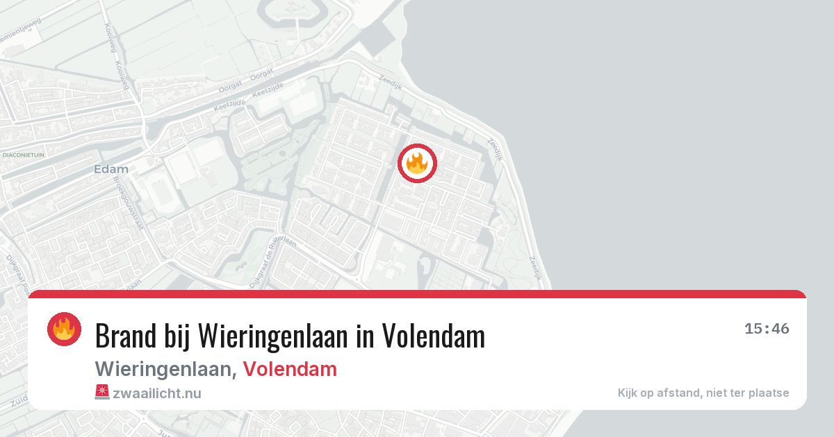 Brand bij Wieringenlaan in Volendam — 5 mei 2026