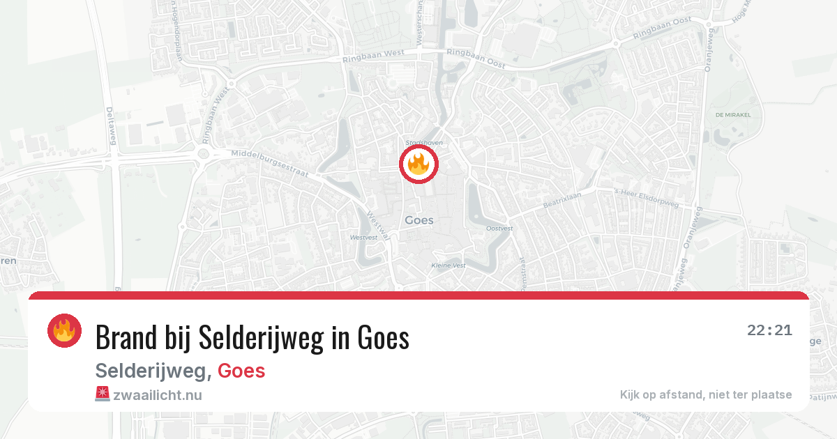 Brand bij Selderijweg in Goes — 18 mei 2026