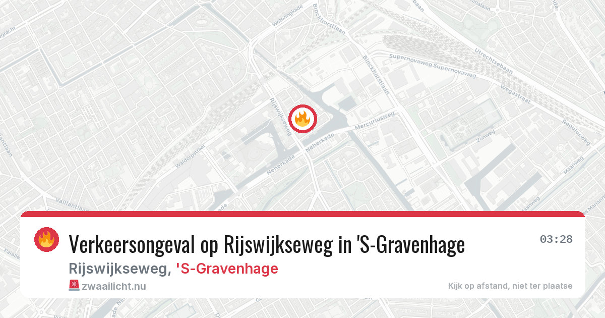Verkeersongeval op Rijswijkseweg in 'S-Gravenhage — 21 mrt 2026