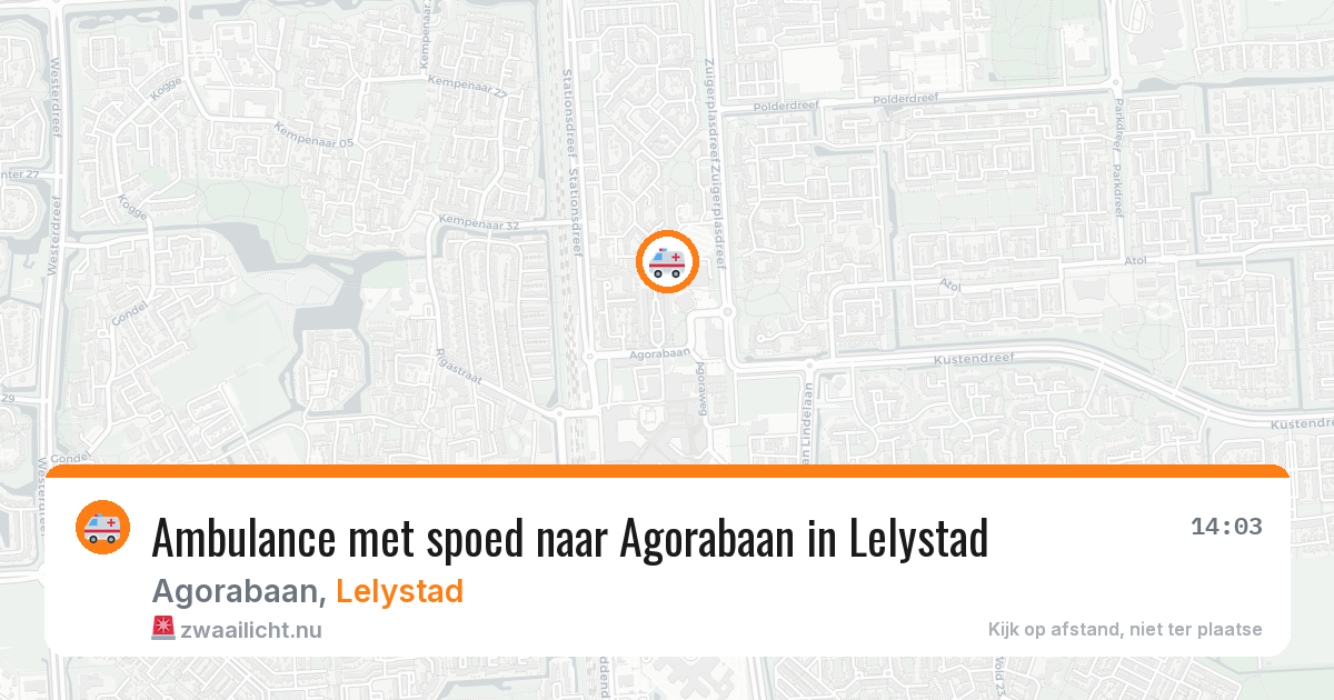 Ambulance met spoed naar Agorabaan in Lelystad — 4 jun 2026