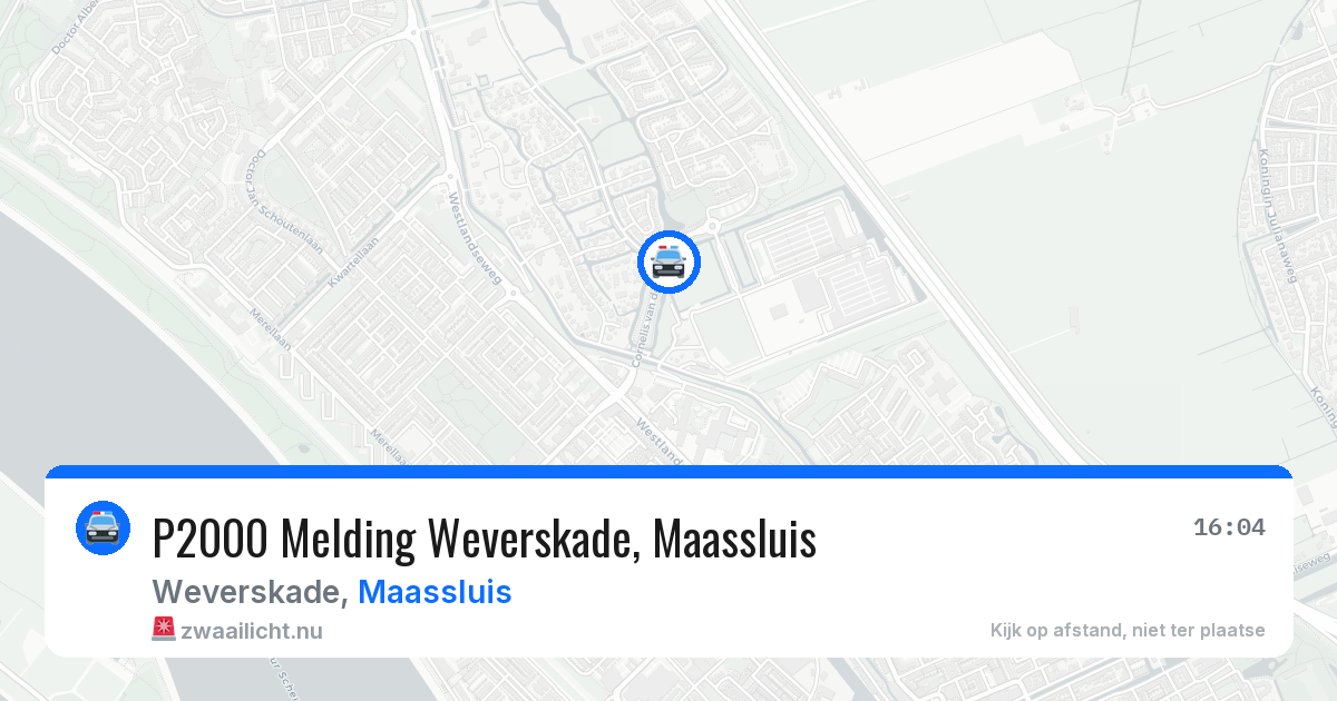 P2000 Melding Weverskade, Maassluis — 15 jul 2026