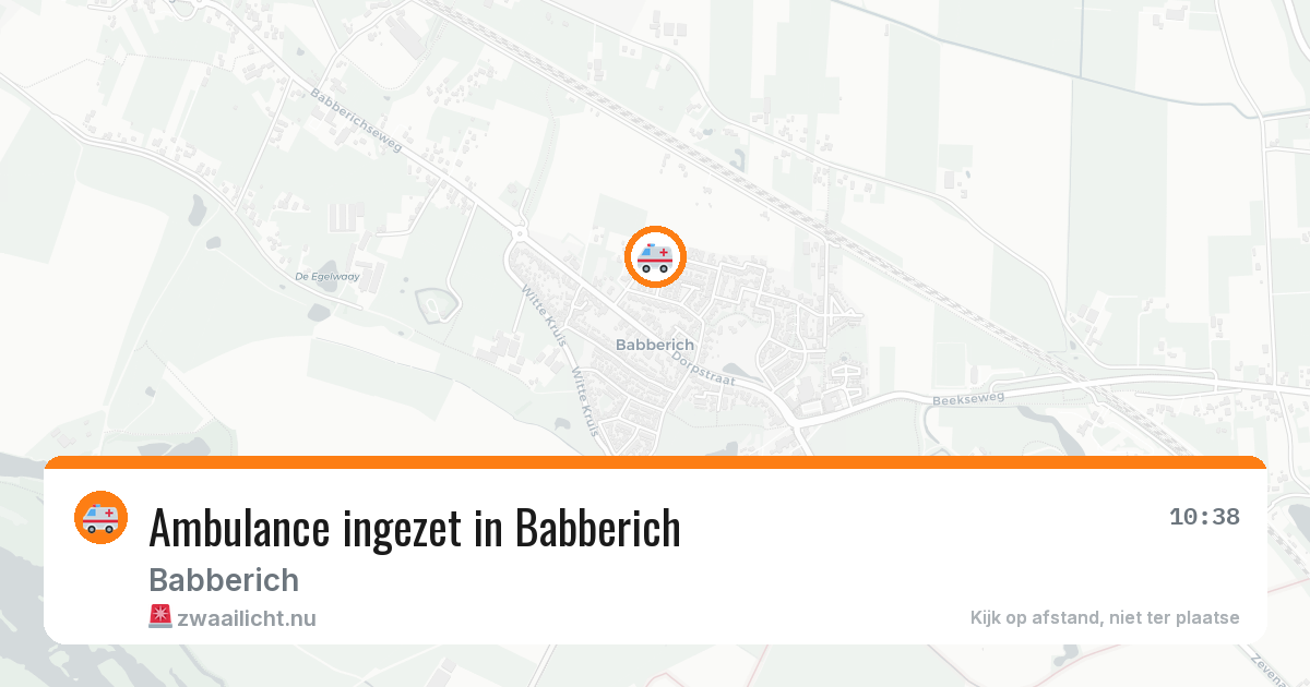 Ambulance ingezet in Babberich — 24 mei 2026