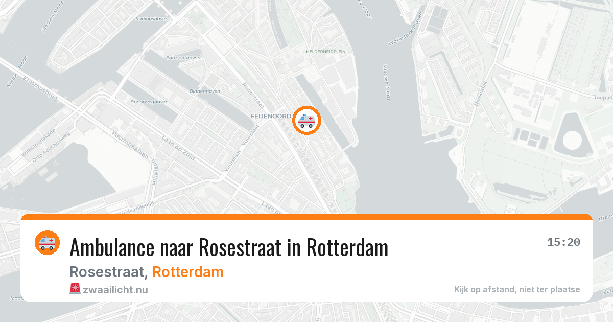 Ambulance naar Rosestraat in Rotterdam — 12 jul 2026