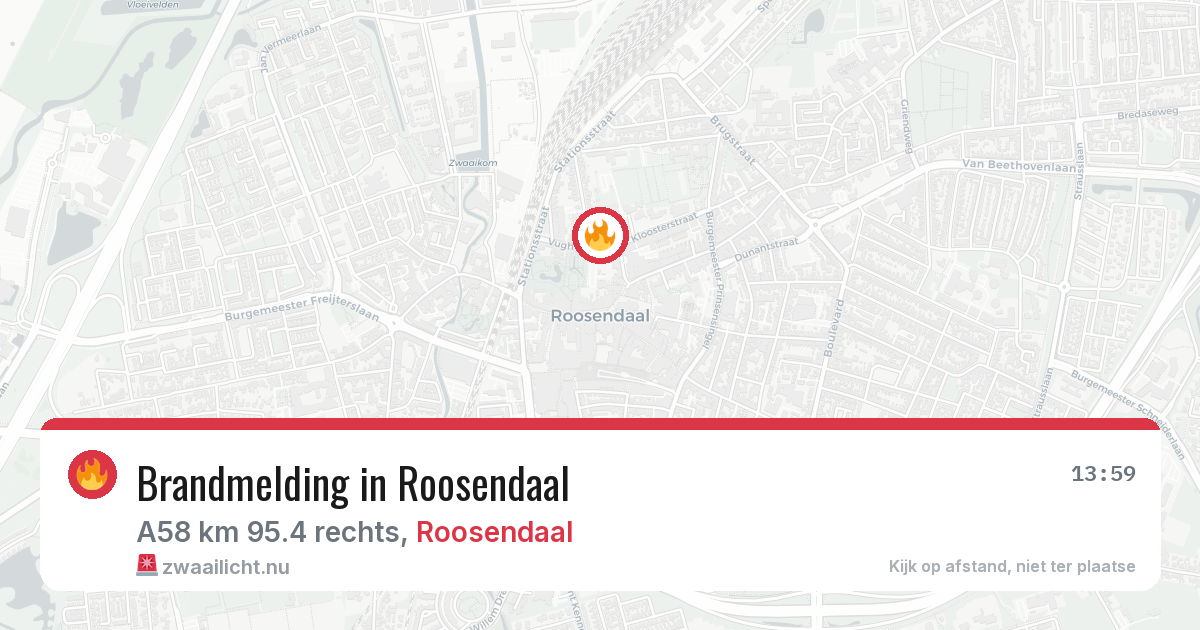 Brandmelding in Roosendaal — 24 jul 2026