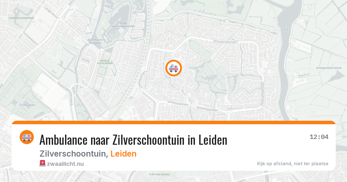Ambulance naar Zilverschoontuin in Leiden — 21 mrt 2026