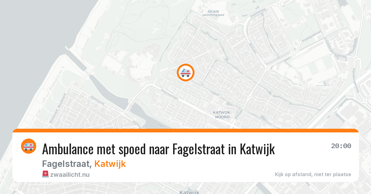 Ambulance met spoed naar Fagelstraat in Katwijk — 16 jul 2026