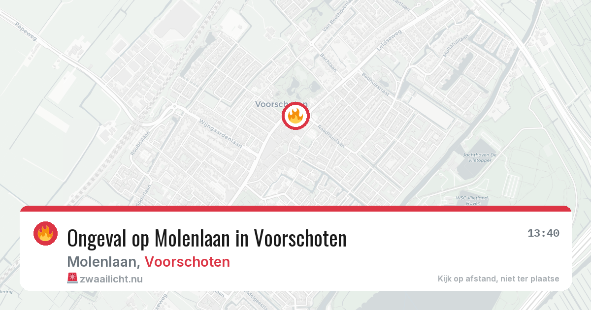 Ongeval op Molenlaan in Voorschoten — 19 jul 2026