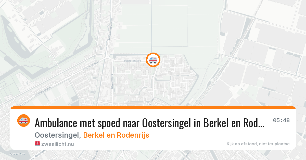 Ambulance met spoed naar Oostersingel in Berkel en Rodenrijs — 1 jun 2026