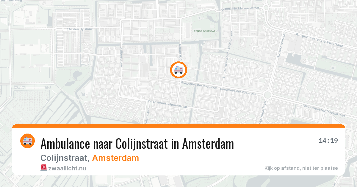 Ambulance naar Colijnstraat in Amsterdam — 11 mei 2026
