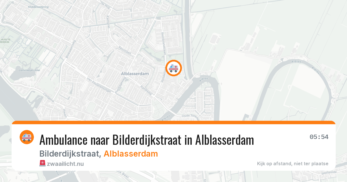 Ambulance naar Bilderdijkstraat in Alblasserdam — 12 feb 2026