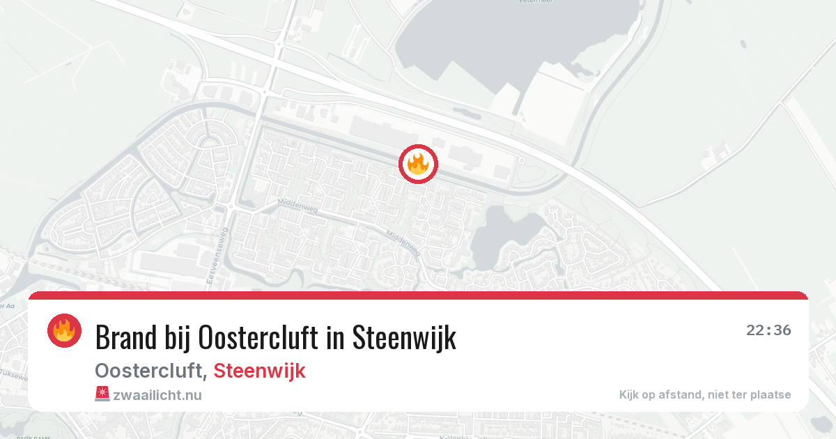 Brand bij Oostercluft in Steenwijk — 31 mei 2026