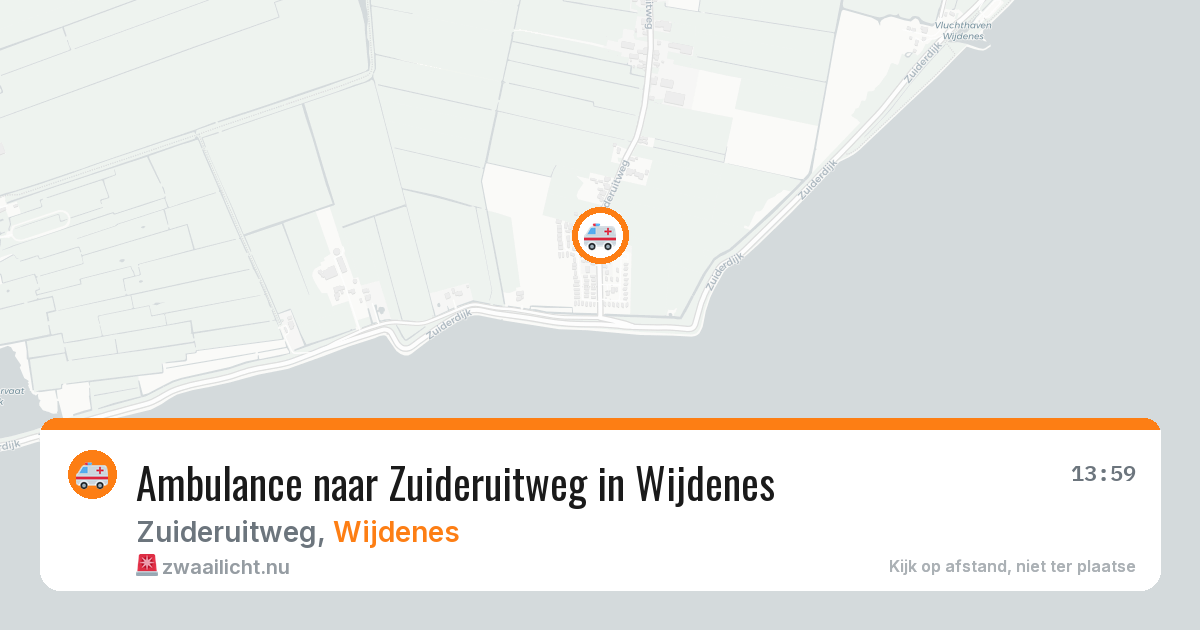 Ambulance naar Zuideruitweg in Wijdenes — 10 jul 2026