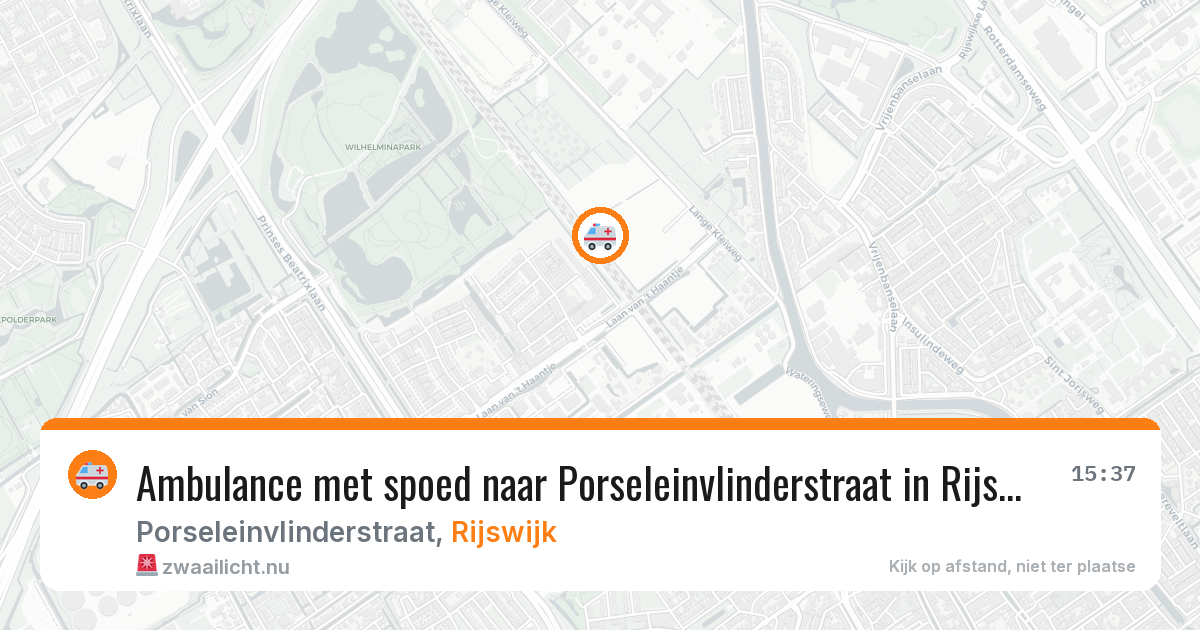 Ambulance met spoed naar Porseleinvlinderstraat in Rijswijk — 5 jun 2026