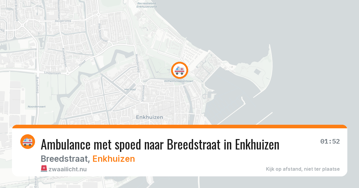 Ambulance met spoed naar Breedstraat in Enkhuizen — 10 jul 2026