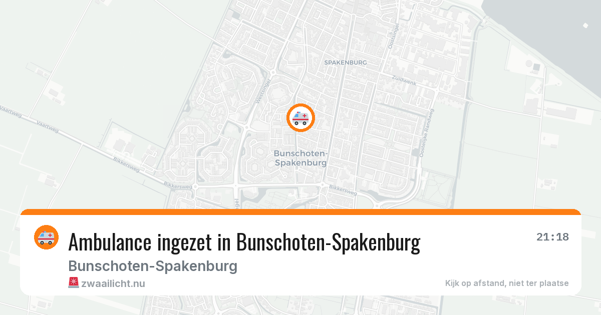 Ambulance ingezet in Bunschoten-Spakenburg — 12 jul 2026