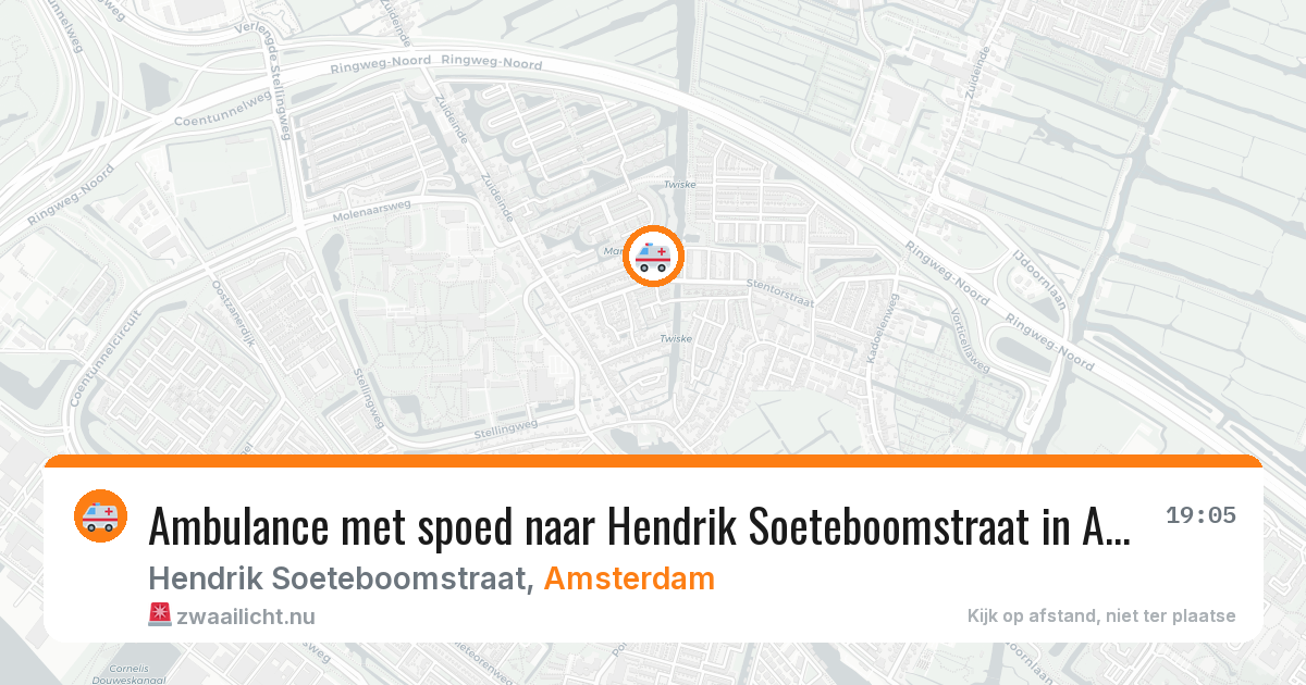 Ambulance met spoed naar Hendrik Soeteboomstraat in Amsterdam — 27 apr 2026