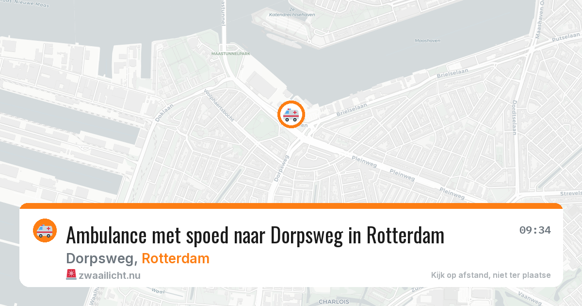 Ambulance met spoed naar Dorpsweg in Rotterdam — 14 mei 2026