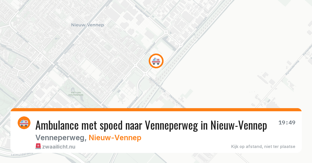 Ambulance met spoed naar Venneperweg in Nieuw-Vennep — 30 mrt 2026