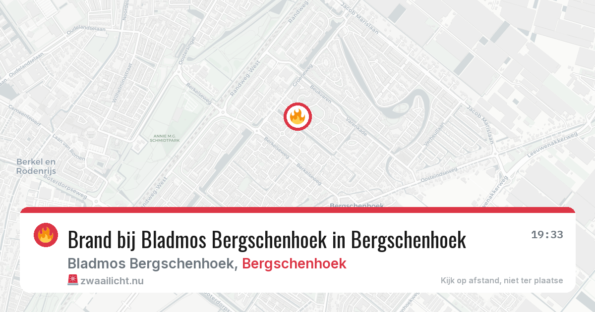 Brand bij Bladmos Bergschenhoek in Bergschenhoek — 10 mei 2026