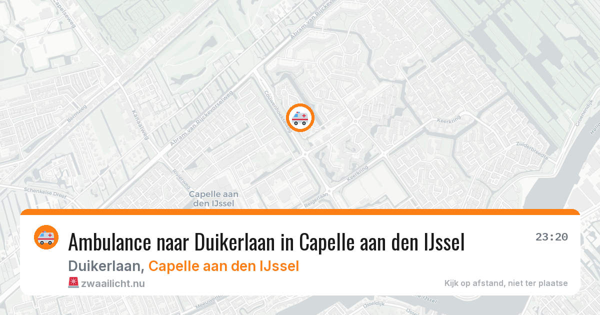 Ambulance naar Duikerlaan in Capelle aan den IJssel — 18 jul 2026