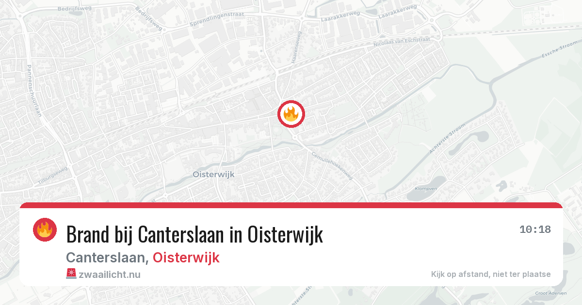 Brand bij Canterslaan in Oisterwijk — 24 jul 2026