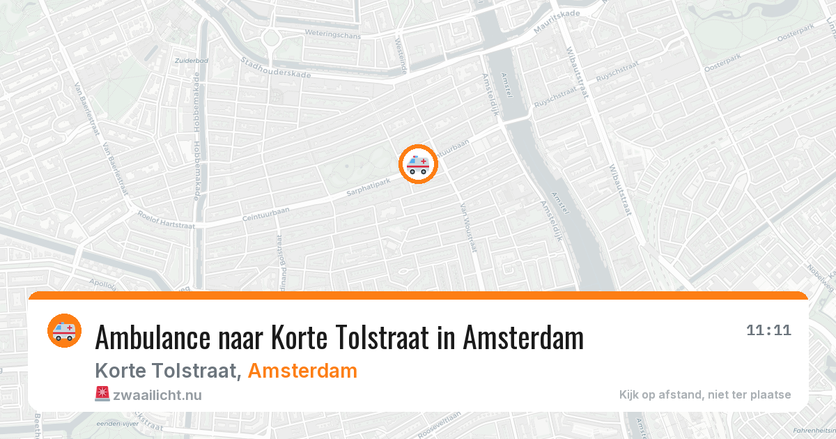 Ambulance naar Korte Tolstraat in Amsterdam — 17 jul 2026