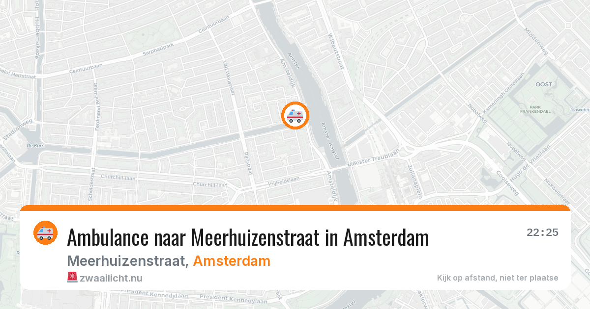 Ambulance naar Meerhuizenstraat in Amsterdam — 22 mei 2026
