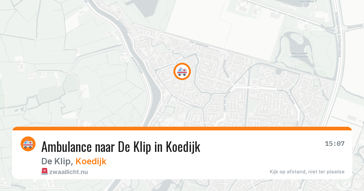 Ambulance naar De Klip in Koedijk — 4 mei 2026