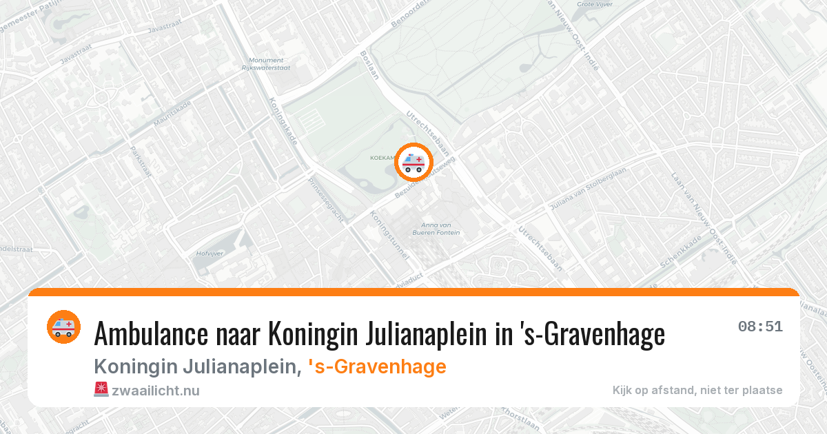 Ambulance naar Koningin Julianaplein in 's-Gravenhage — 17 mrt 2026