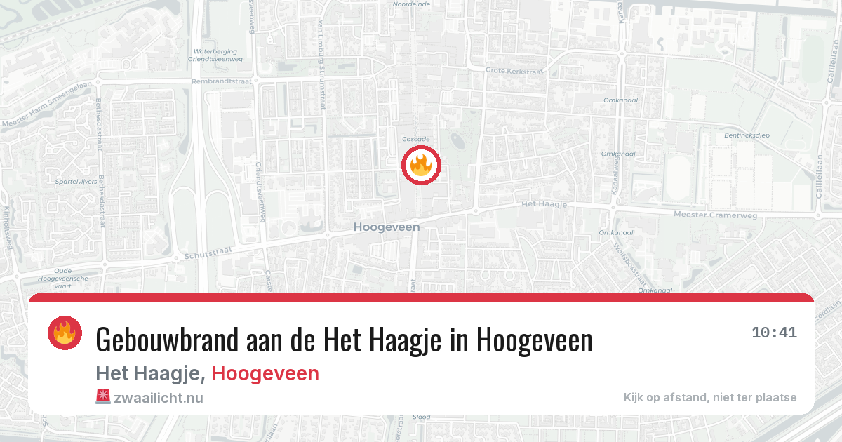 Gebouwbrand aan de Het Haagje in Hoogeveen — 21 apr 2026