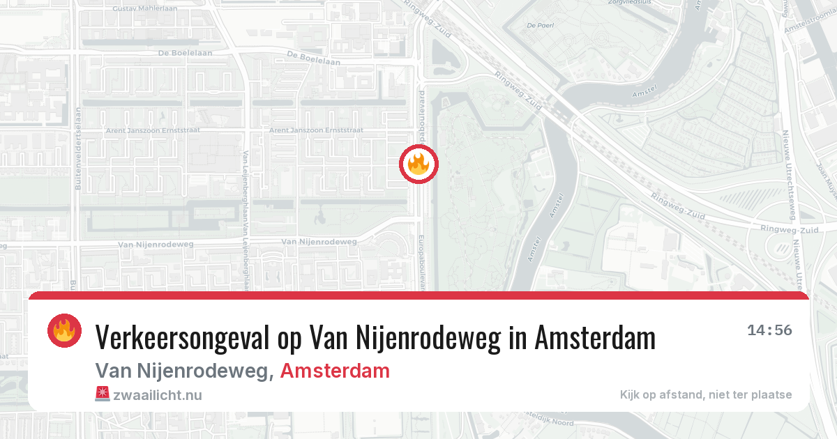 Verkeersongeval op Van Nijenrodeweg in Amsterdam — 24 jul 2026