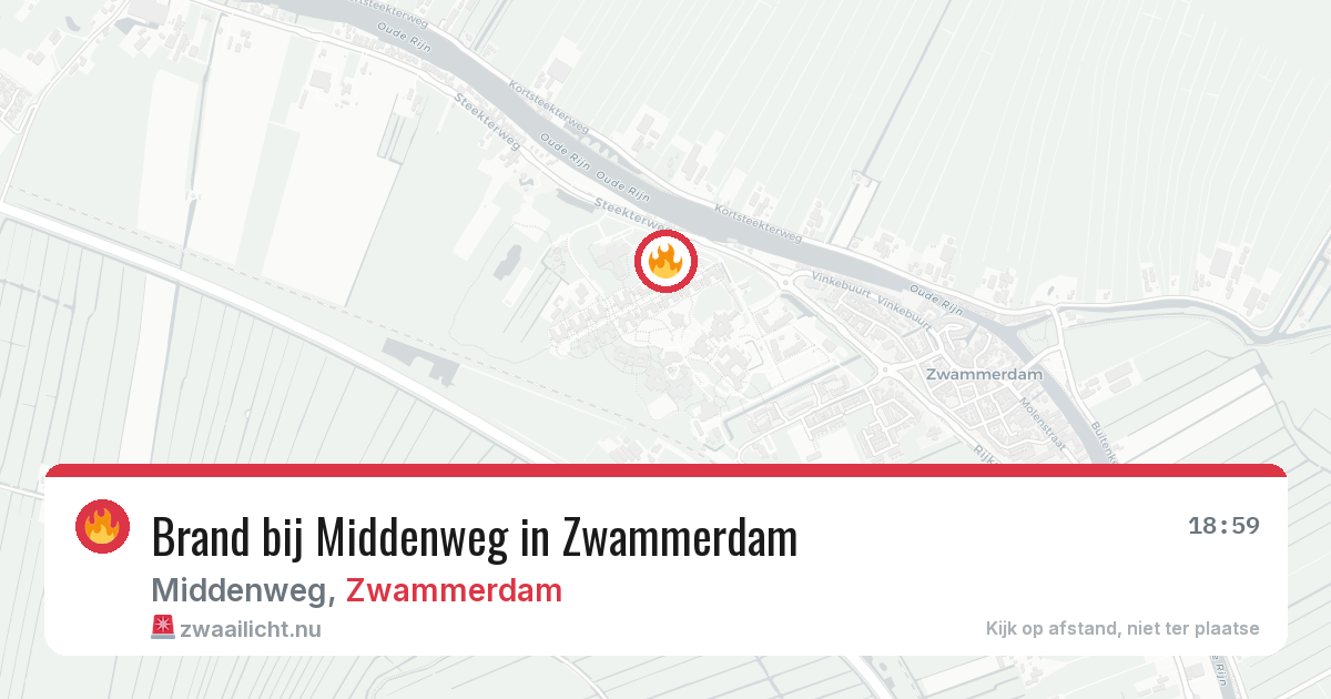 Brand bij Middenweg in Zwammerdam — 11 mei 2026