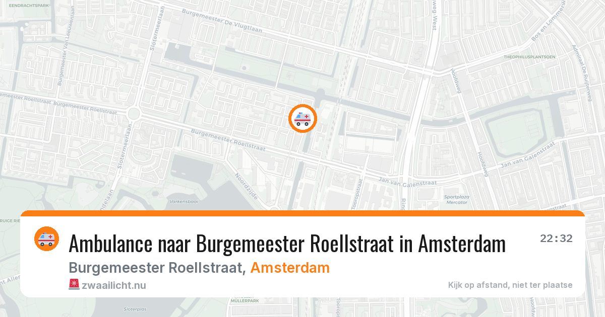 Ambulance naar Burgemeester Roellstraat in Amsterdam — 25 jul 2026