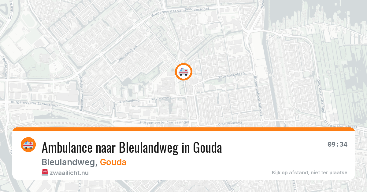 Ambulance naar Bleulandweg in Gouda — 10 jul 2026