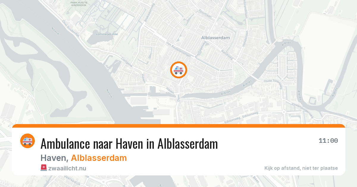 Ambulance naar Haven in Alblasserdam — 17 mei 2026