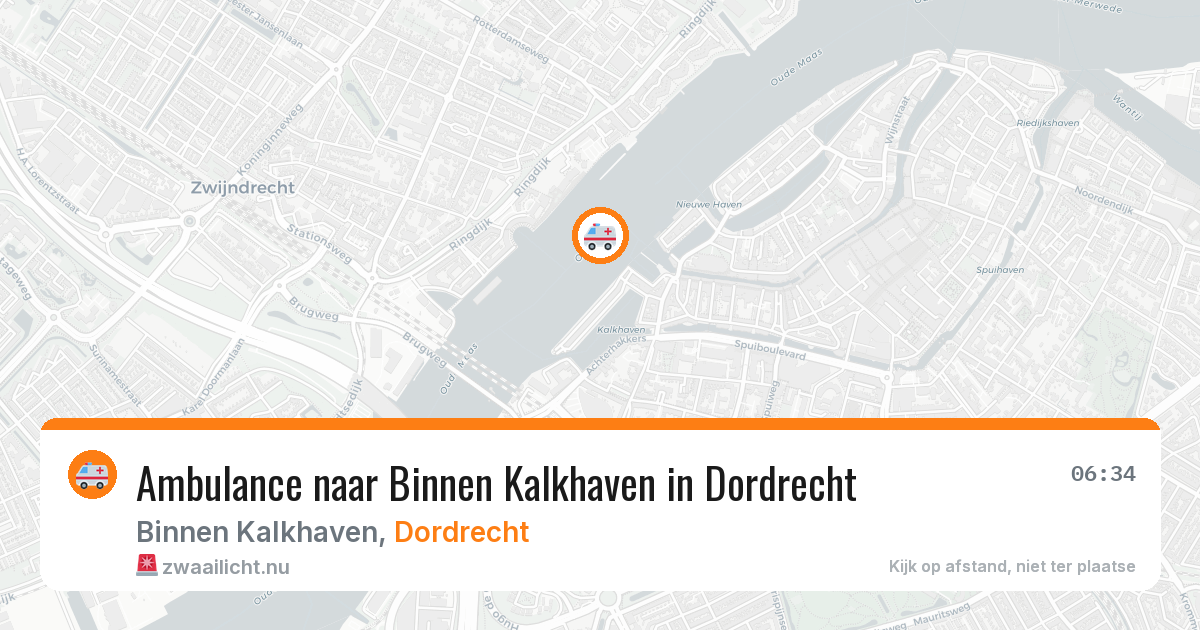 Ambulance naar Binnen Kalkhaven in Dordrecht — 23 jul 2026