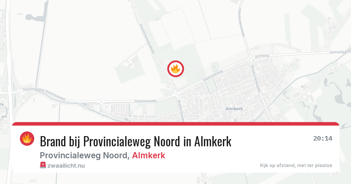 Brand bij Provincialeweg Noord in Almkerk — 11 jul 2026