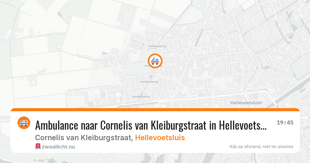 Ambulance naar Cornelis van Kleiburgstraat in Hellevoetsluis — 7 jun 2026