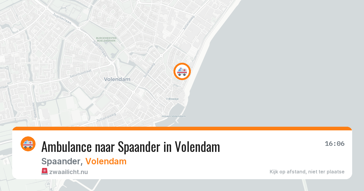 Ambulance naar Spaander in Volendam — 26 jul 2026