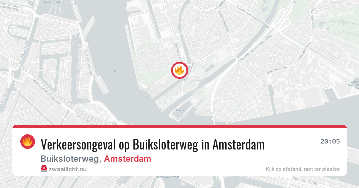 Verkeersongeval op Buiksloterweg in Amsterdam — 14 mrt 2026