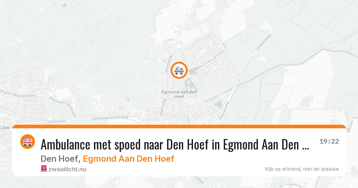 Ambulance met spoed naar Den Hoef in Egmond Aan Den Hoef — 9 apr 2026