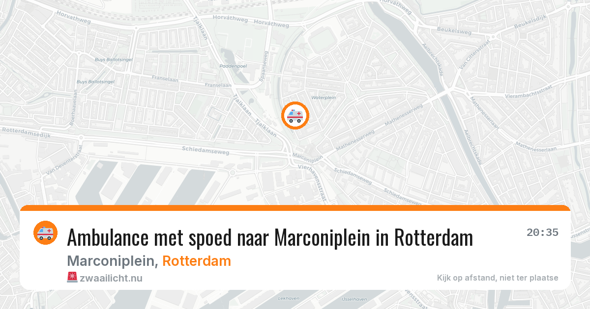 Ambulance met spoed naar Marconiplein in Rotterdam — 12 jul 2026