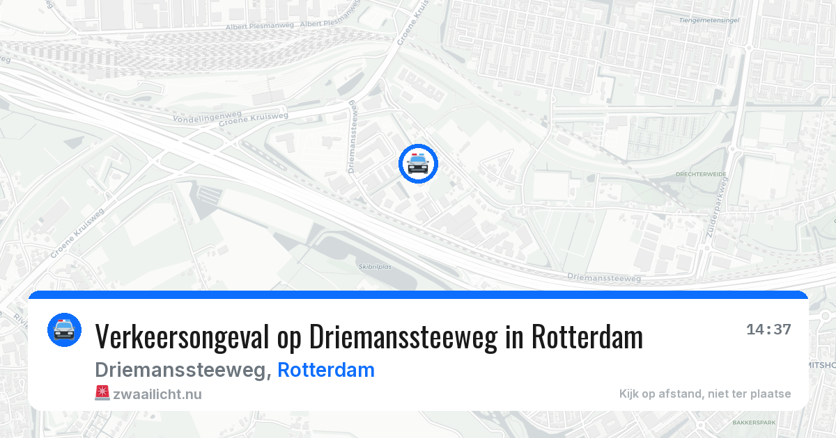Verkeersongeval op Driemanssteeweg in Rotterdam — 28 mrt 2026