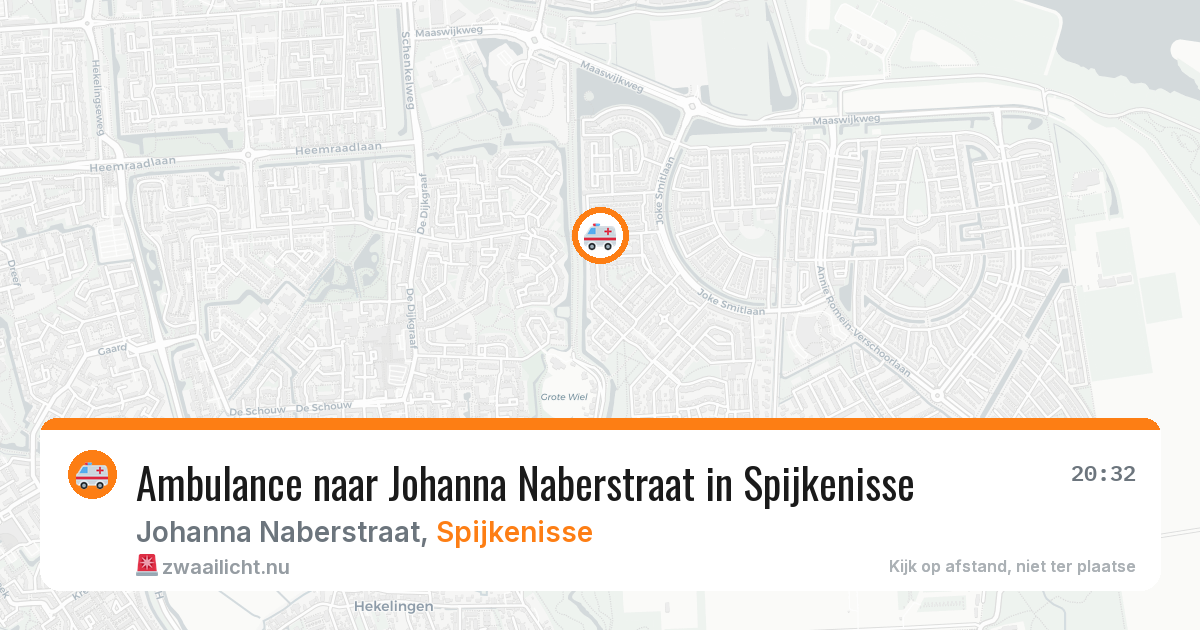 Ambulance naar Johanna Naberstraat in Spijkenisse — 26 mrt 2026