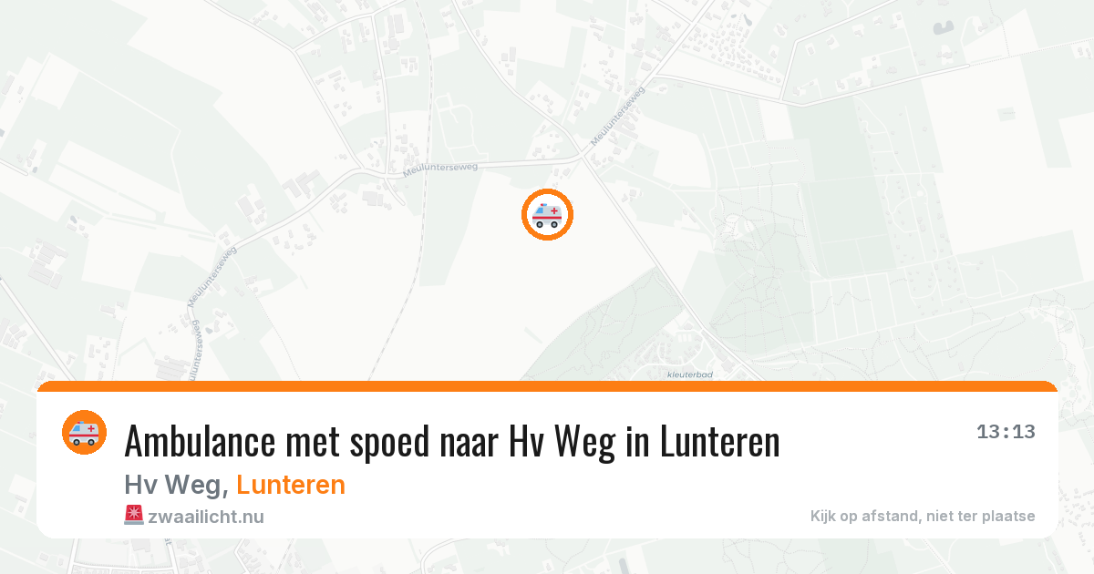 Ambulance met spoed naar Hv Weg in Lunteren — 11 jul 2026