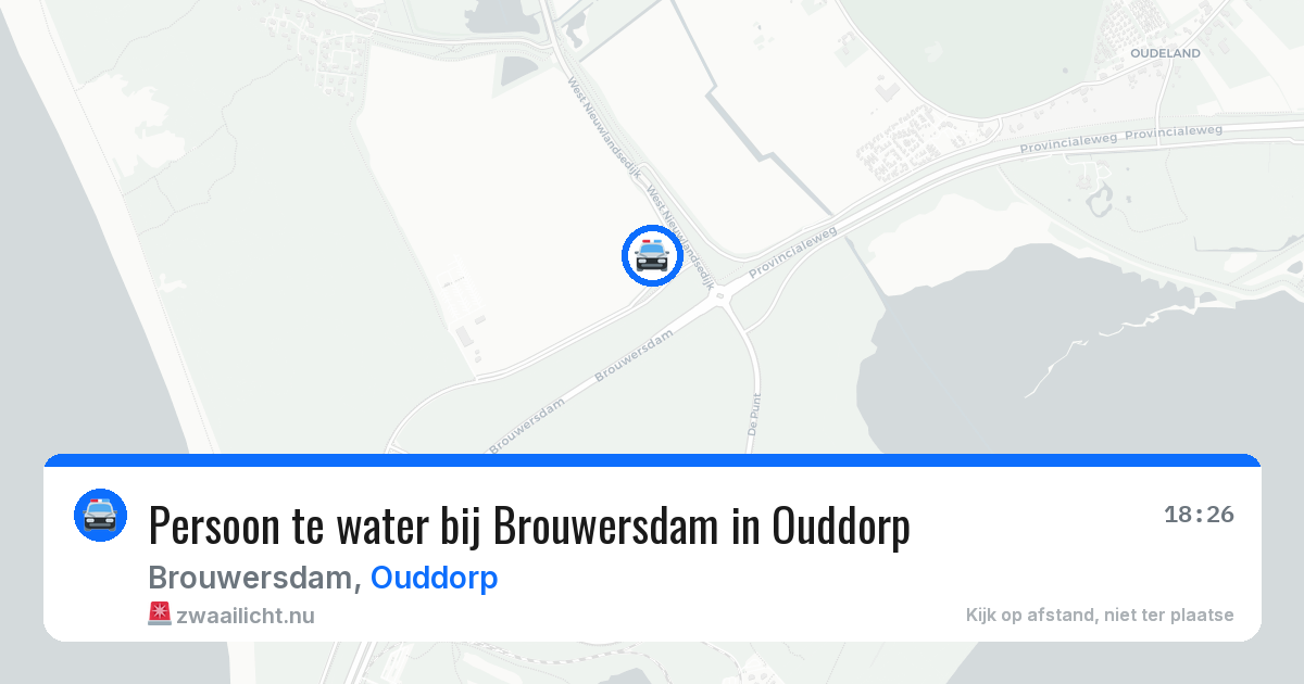 Persoon te water bij Brouwersdam in Ouddorp — 22 mei 2026