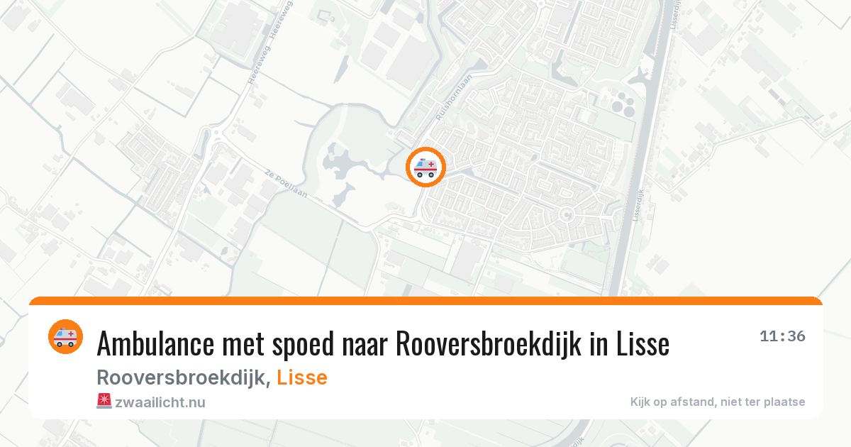 Ambulance met spoed naar Rooversbroekdijk in Lisse — 28 jan 2026