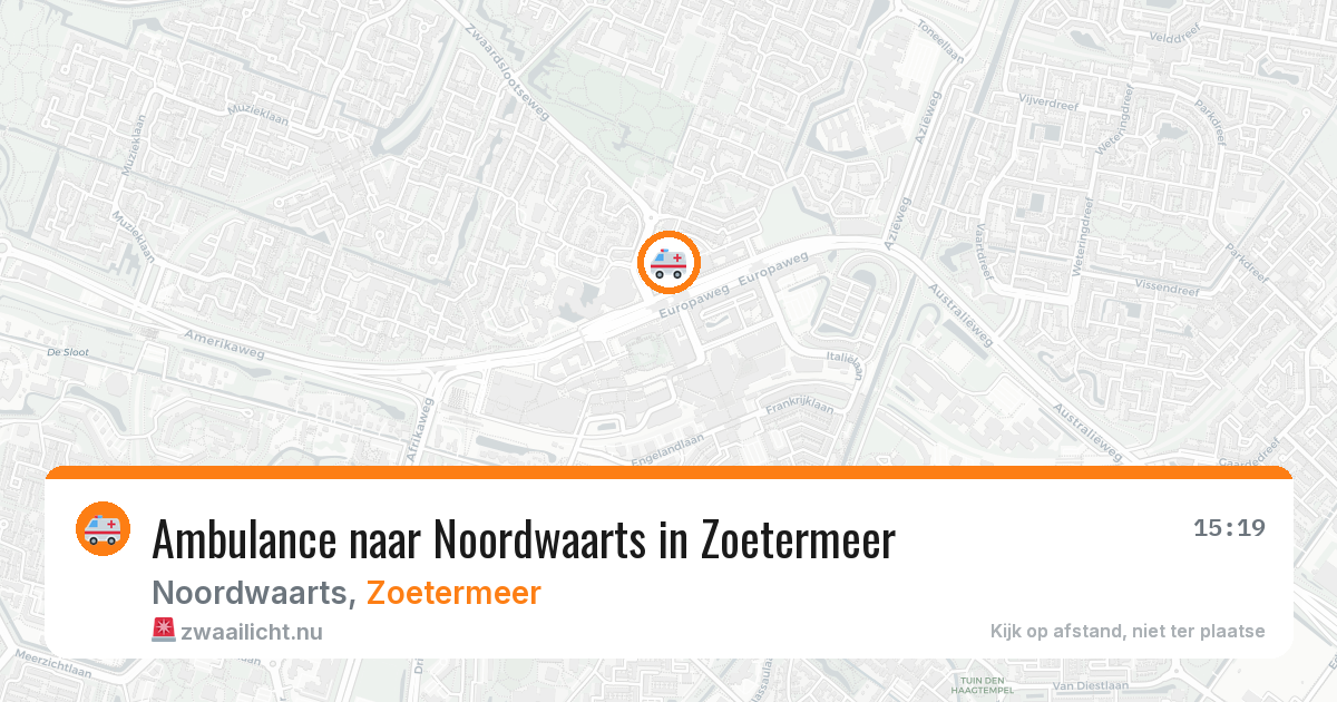 Ambulance naar Noordwaarts in Zoetermeer — 19 mrt 2026